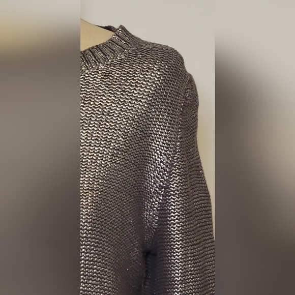Rock and Republic shiny silver sweater. Size medium. - Picture 3 of 4
